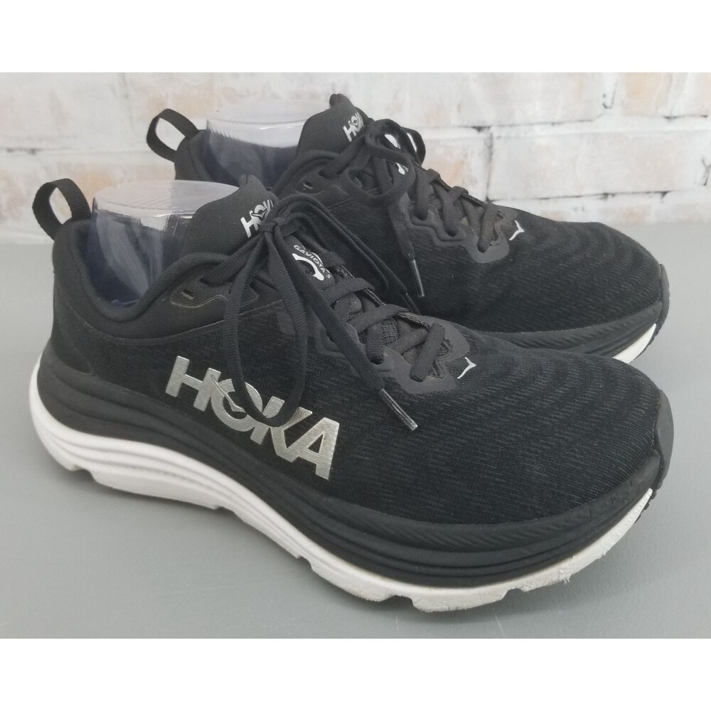Hoka One One Gaviota 5 Women's Running Shoe Size 9D Wide Black/White